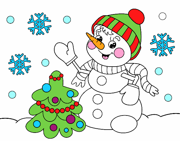 Christmas card snowman