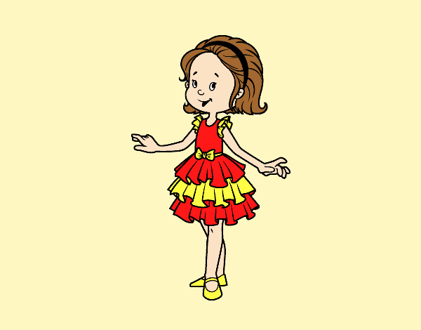 Girl with party dress