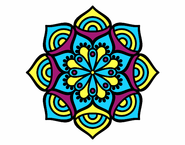 Coloring page Mandala exponential growth painted byMaddi10