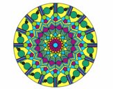 Coloring page Mandala flower with circles painted byMaddi10