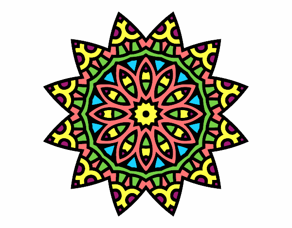 Coloring page Mandala star painted byMaddi10