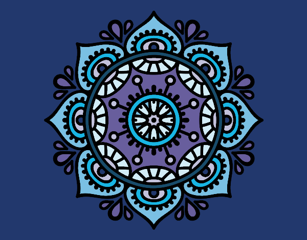 Coloring page Mandala to relax painted byLeigh