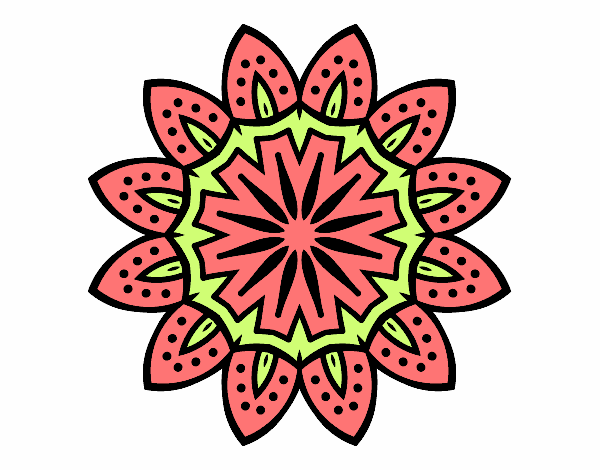 Coloring page Mandala with petals painted byMaddi10