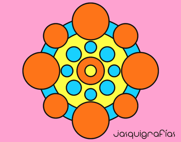 Coloring page Mandala with round painted byMaddi10