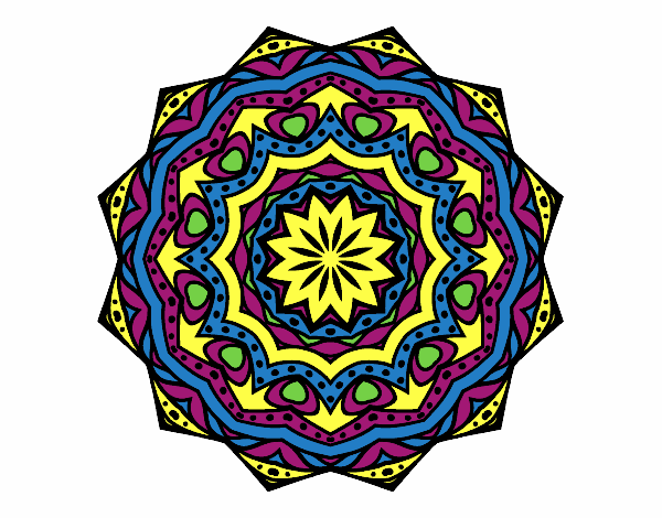 Coloring page Mandala with stratum painted byMaddi10