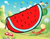 Coloring page A piece of watermelon painted bySai_2012