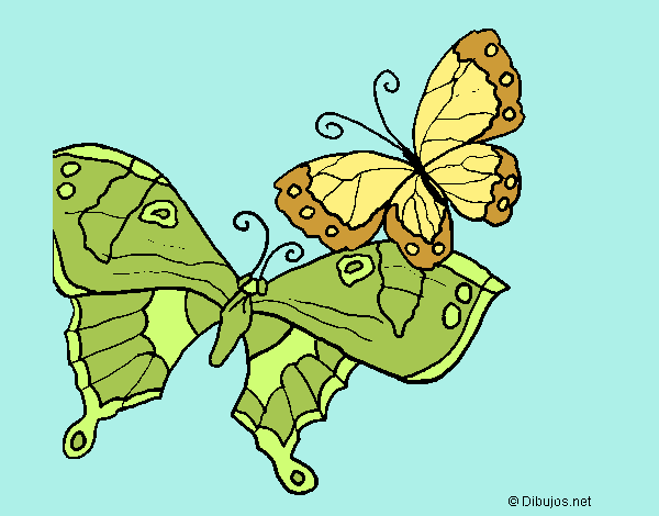 Coloring page Butterflies painted byLeigh