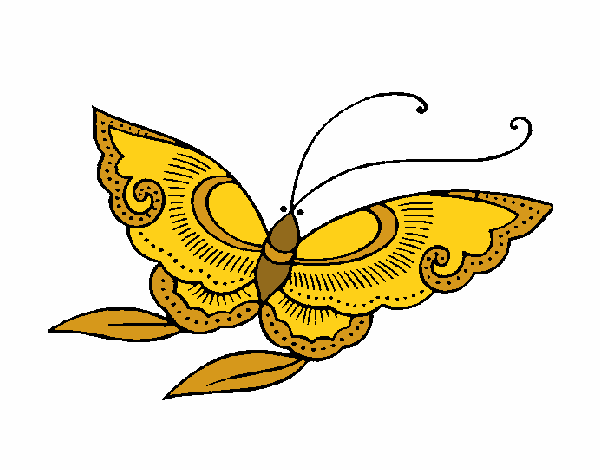 Coloring page Butterfly 8a painted byLeigh