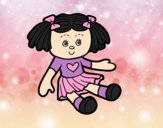 Coloring page Doll Toy painted byAnia