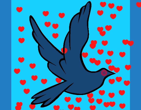 Coloring page Dove of peace in flight painted byKylee 