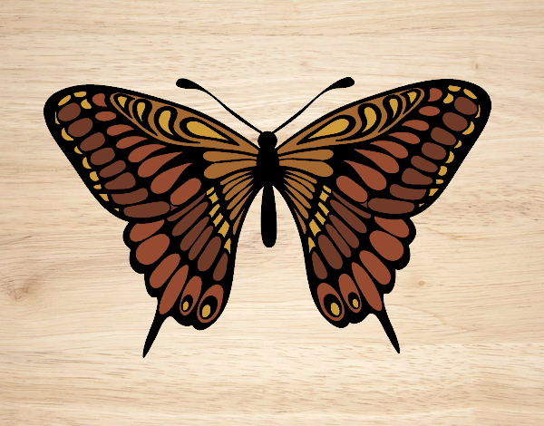 Coloring page Great Mormon Butterfly painted byLeigh