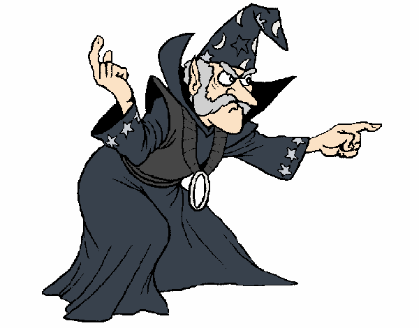 Coloring page Magician painted byLeigh