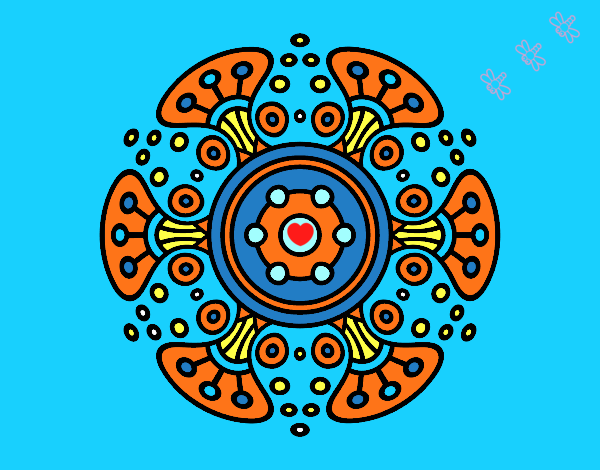 Coloring page Mandala distant world painted bypilgrimzky