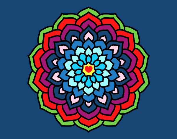 Coloring page Mandala flower petals painted byKylee 