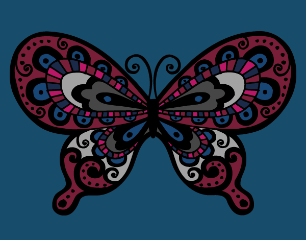 Coloring page Pretty Butterfly painted byLeigh