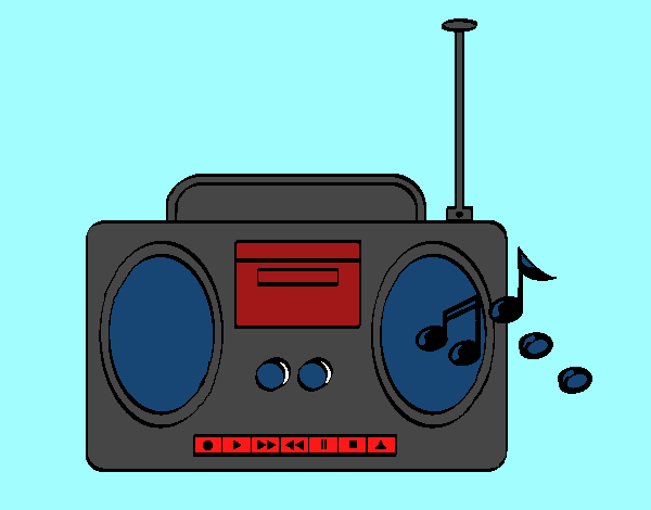 Coloring page Radio cassette 2 painted byKylee 