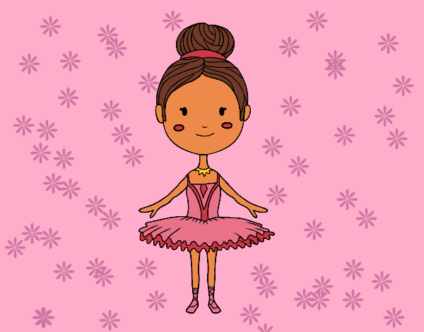 Coloring page A ballet dancer painted bylilnae33