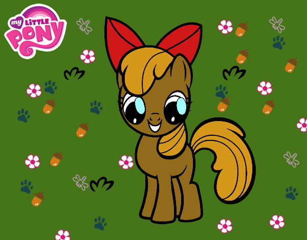 Coloring page Apple Bloom painted bylilnae33