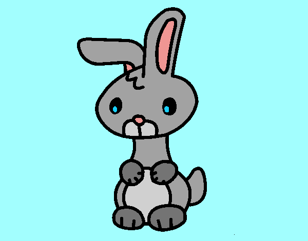 Coloring page Art the rabbit painted bylilnae33