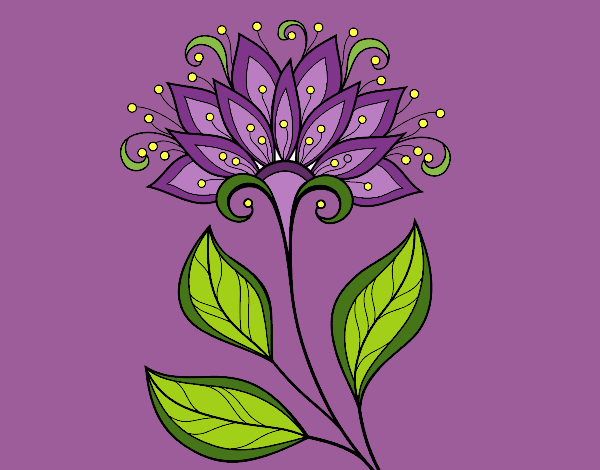 Coloring page Decorative flower painted bylilnae33