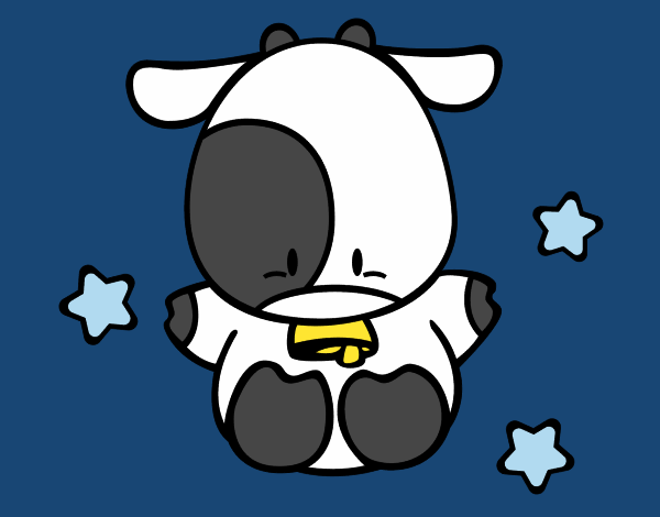 Coloring page Little cow painted bylilnae33
