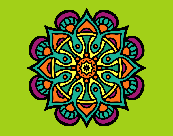 Coloring page Mandala arab world painted bypilgrimzky