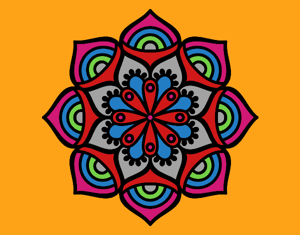 Coloring page Mandala exponential growth painted byfawnamama