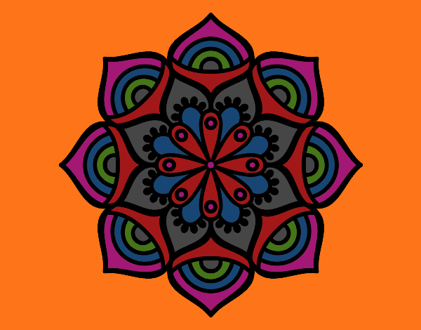 Coloring page Mandala exponential growth painted byfawnamama