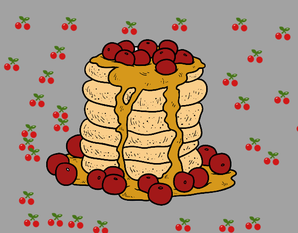 Coloring page Pancakes painted bylilnae33