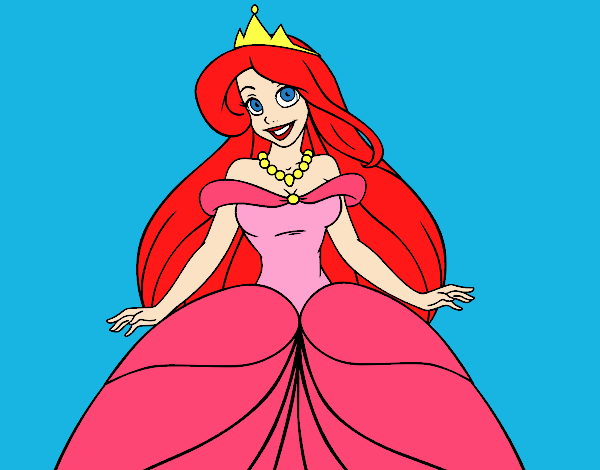 Coloring page Princess Ariel painted byCarapherne