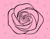 Coloring page Rose flower painted byAnia