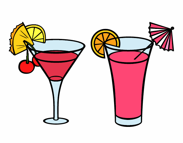 Coloring page Two cocktails painted bylilnae33
