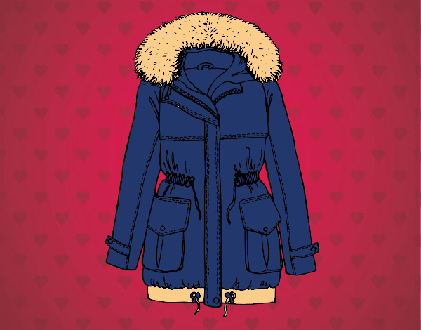 Coloring page Winter coat painted bylilnae33