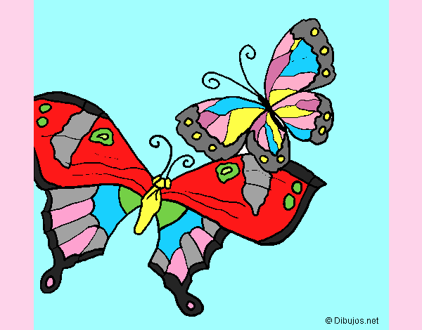 Coloring page Butterflies painted byAnia