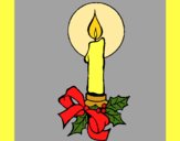 Coloring page Christmas candle painted byAnia