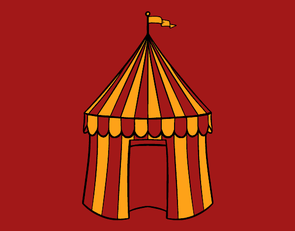 Coloring page Circus tent painted byCherokeeGl