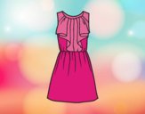 Coloring page Cocktail dress painted byAnia