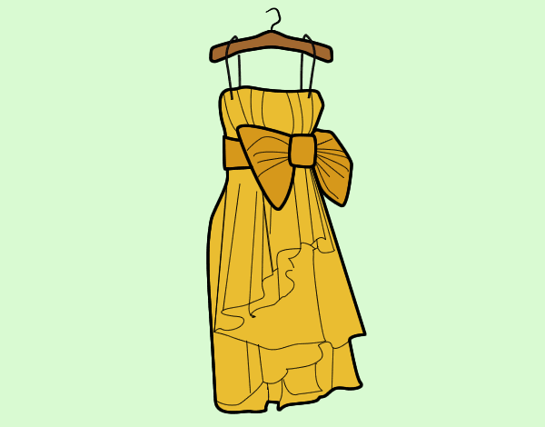 Coloring page Evening dress painted byAnia