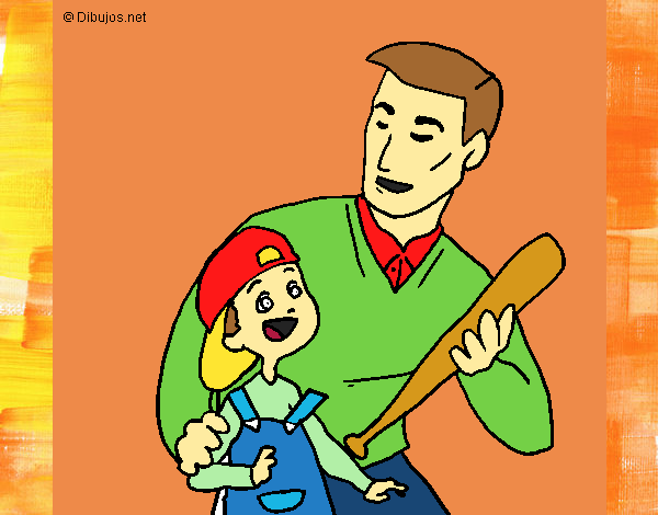 Coloring page Father and son painted byCharlotteN