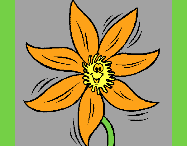 Coloring page Flower 2a painted byAnia