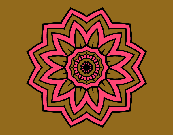 Coloring page Flower mandala of sunflower painted byCherokeeGl