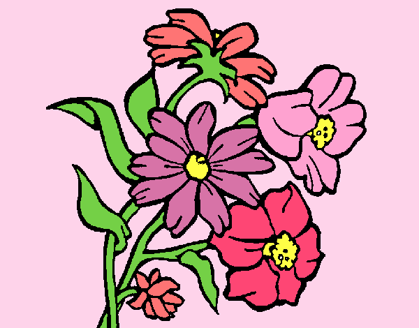 Coloring page Flowers painted byAnia