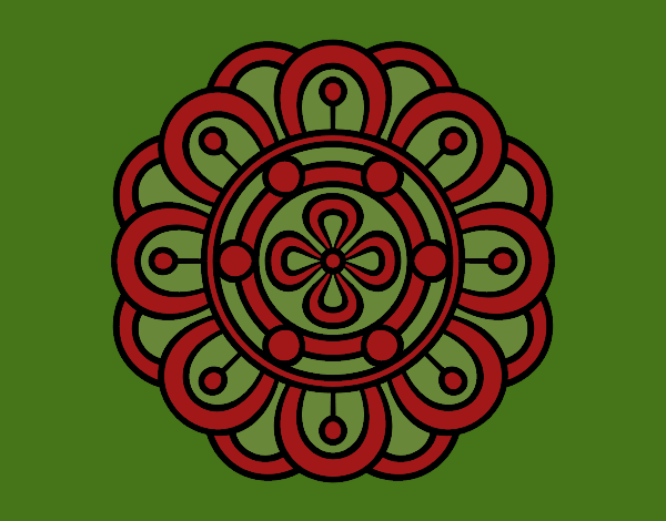 Coloring page Mandala creative flower painted byCherokeeGl