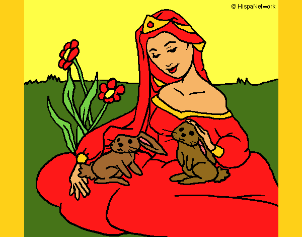 Coloring page Princess of the forest painted byCherokeeGl
