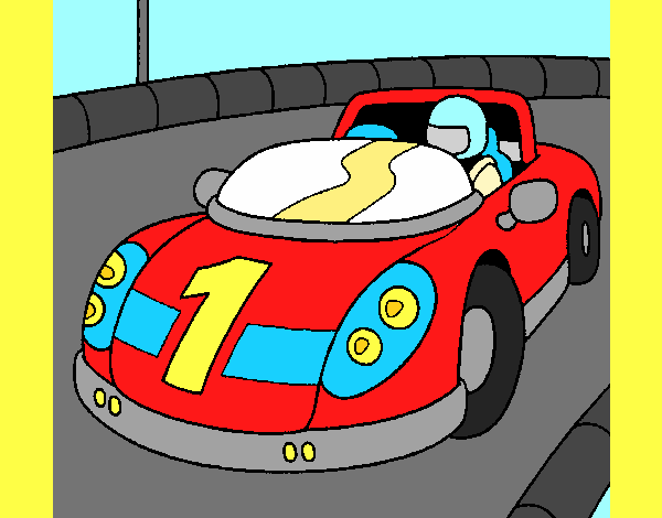 Coloring page Race car painted byAnia