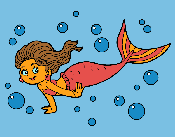 Coloring page Sea Mermaid painted byCherokeeGl