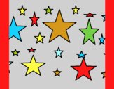 Coloring page Set of stars painted byAnia