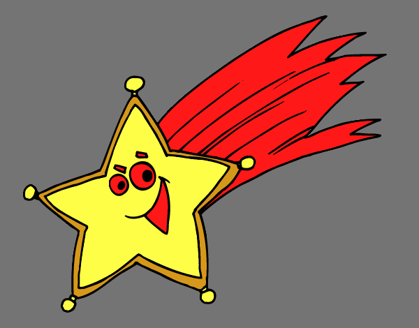 Coloring page Shooting star painted byAnia