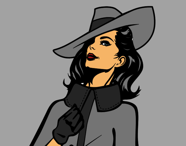 Coloring page Sophisticated woman painted byCherokeeGl