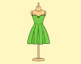Coloring page Strapless dress painted byAnia